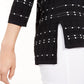 Alfani Women's Open-Front Textured Cardigan Black Size Large