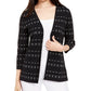 Alfani Women's Open-Front Textured Cardigan Black Size Large
