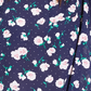 Maison Jules Women's Floral-Print Button-Back Woven Top Navy Size Large