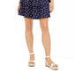 Maison Jules Women's Printed Tiered Skirt Navy Size Small