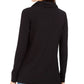 Charter Club Women's Cowlneck Top Black Size Large