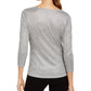 INC International Concepts Women's Criss Cross Shine Top Silver Size XX-Large