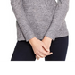 INC International Concepts Women's V-Neck Puff-Sleeve Knit Top Gray Size X-Large