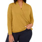 INC International Concepts Women's Plus Size Surplice-Front Top Brght Orange Size 1X