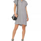 Style & Co Women's High Low Chambray Shirt Dress Grey Size Large