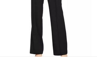 Alfani Women's Pintuck Tummy Control Trousers Black Size 4 Petite