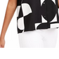 Alfani Women's Colorblocked Blouse Black Size Small