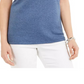 Karen Scott Women's Lattice Neck Tank Top Blue Size X-Small