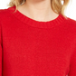 Style & Co Women's Puffy Sleeve Sweater Dark Red Size Large