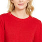 Style & Co Women's Puffy Sleeve Sweater  Red Size Small