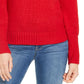 Style & Co Women's Puffy Sleeve Sweater  Red Size Small