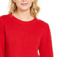 Style & Co Women's Puffy-Sleeve Sweater Dark Red Size X-Large