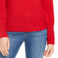 Style & Co Women's Puffy-Sleeve Sweater Dark Red Size X-Large