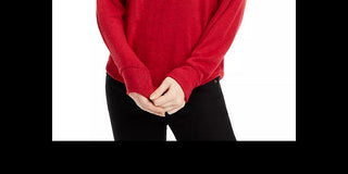 BCX Junior's Ribbed Sweater Red Size X-Large