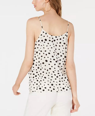 Bar III Women's Polka Dot Camisole Top White Size Large