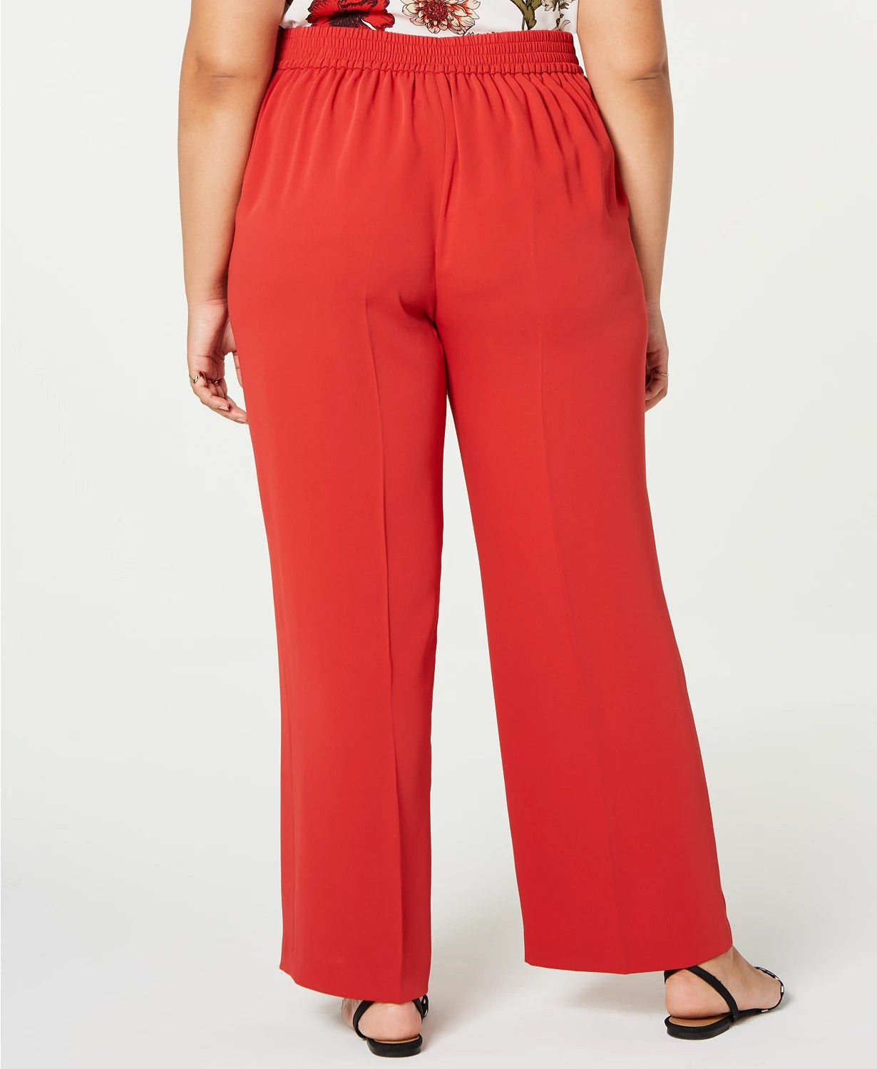 Bar III Women's Trendy Plus Size Flare-Bottom Pants Wine Size 3X