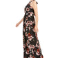 INC International Concepts Women's Floral-Print Halter Maxi Dress Black Size 6