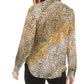 Bar III Women's Printed Tie Neck Top Dark Green Size Medium