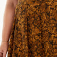 Bar III Women's Trendy Snake Print Pleated A Line Midi Skirt Medium Yellow Size 2X