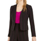 Bar III Women's Striped Open Front Jacket Black Size Small
