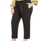 Bar III Women's Trendy Plus Striped Tie Waist Pants Charcoal Size 20W