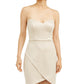 City Studios Juniors' Strapless Wrap-Skirt Dress Gold Size 7