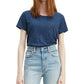 Levi's Women's Cotton Printed Perfect T-Shirt Navy Size Medium