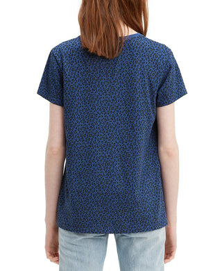 Levi's Women's Cotton Printed Perfect T-Shirt Navy Size Medium