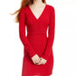City Studios Junior's Open Back Glitter Dress Red Size 9