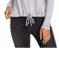 Self Esteem Juniors' Lace-Trim Top Gray Size Large
