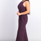 Nightway Women's Glitter Knit Gown Dark Purple Size 12