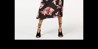 Trixxi Junior's Faux Wrap Midi Dress Black Size X-Small