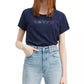 Levi's Women's Cotton Rainbow Logo Graphic T-Shirt Navy Size Small