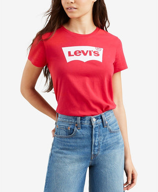 Levi's Women's Trendy Plus Size The Perfect Logo-Graphic T-Shirt Red Size 2X