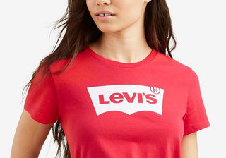 Levi's Women's Trendy Plus Size The Perfect Logo-Graphic T-Shirt Red Size 2X