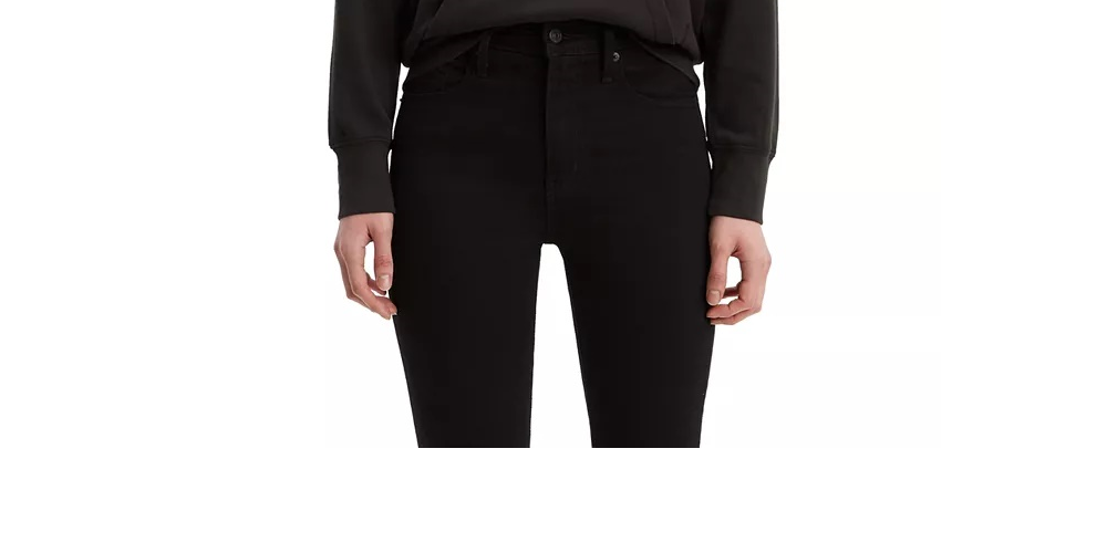 Levi's Women's Metallic Logo Print Hoodie Black Size X-Large