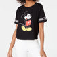 Disney Juniors' Mickey Mouse Graphic-Print T-Shirt Black Size X-Large