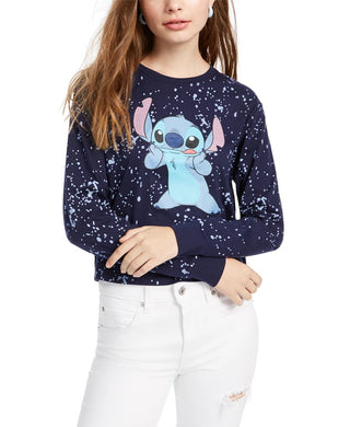 Disney Junior's Stitch Graphic Print Top Blue Size Small