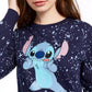 Disney Junior's Stitch Graphic Print Top Blue Size Small