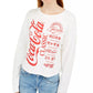 Love Tribes Juniors' Coca Cola Graphic Sweatshirt White Size Extra Large