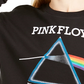 Love Tribe Junior's Pink Floyd Cropped Graphic Sweatshirt Black Size Medium