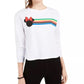 Disney Juniors' Graphic-Print Long-Sleeve T-Shirt White Size Large