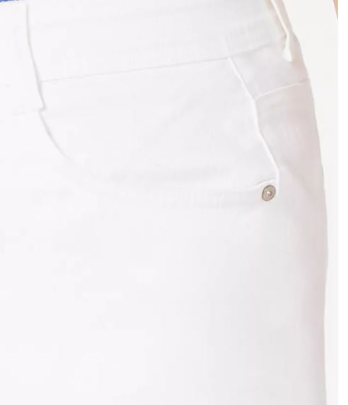 Style & Co Women's Plus Jeans Tummy Control Slim Leg Bright White Size 22W