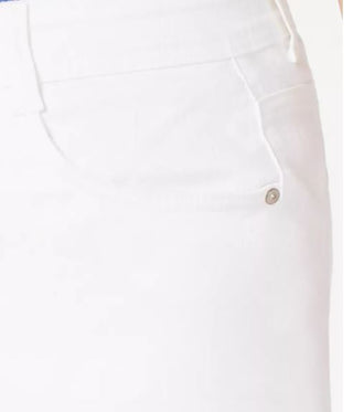 Style & Co Women's Plus Jeans Tummy Control Slim Leg Bright White Size 22W