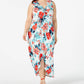 Love Squared Women's Trendy Plus Size Printed High Low Maxi Dress Red Size 3X
