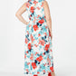 Love Squared Women's Trendy Plus Size Printed High Low Maxi Dress Red Size 3X