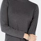 Charter Club Women's Cotton Mock-Neck Top Dark Gray Size Small