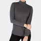 Charter Club Women's Cotton Mock-Neck Top Dark Gray Size Small