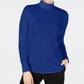 Charter Club Women's Cotton Mock Neck Top Blue Size XX-Large