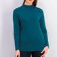 Charter Club Women's Cotton Mock-Neck Top Dark Green Size XX Large